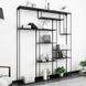 Дизайнерский Стеллаж в стиле Loft Design 160x30x180h Черный/Стекло ATL457 ATL457 фото 2