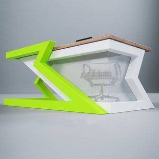 Дизайнерський Письмовий комп'ютерний стіл Loft Design 200x80x75h Білий/Дерево ATL1150 ATL1150 фото