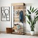 Дизайнерська Підлогова вішалка в стилі Loft Design 120x30x220h Чорний/Дерево ATL895 ATL895 фото