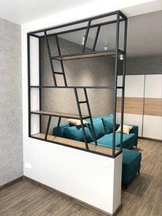 Дизайнерський Стелаж в стилі Loft Design 150x30x150h Чорний/Дерево ATL689 ATL689 фото