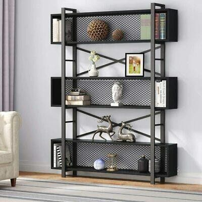 Дизайнерский Стеллаж в стиле Loft Design 150x30x180h Черный/Дерево ATL853 ATL853 фото