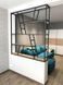 Дизайнерський Стелаж в стилі Loft Design 150x30x150h Чорний/Дерево ATL689 ATL689 фото
