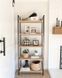 Дизайнерский Стеллаж в стиле Loft Design 80x40x200h Черный/Дерево ATL403 ATL403 фото