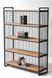 Дизайнерский Стеллаж в стиле Loft Design 160x30x120h Черный/Дерево ATL855 ATL855 фото 1
