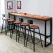 Дизайнерська Барна стійка з натурального дерева Loft Design 240х40х100h Чорний / Дерево ATL311 ATL311 фото 2