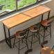 Дизайнерська Барна стійка з натурального дерева Loft Design 240х40х100h Чорний / Дерево ATL311 ATL311 фото 3