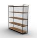 Дизайнерский Стеллаж в стиле Loft Design 160x30x120h Черный/Дерево ATL855 ATL855 фото 2