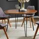 Дизайнерський Кухонний обідній стіл з натурального дерева Loft Design d80x75h Чорний / Дерево ATL1110 ATL1110 фото 1