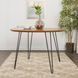 Дизайнерський Кухонний обідній стіл з натурального дерева Loft Design d80x75h Чорний / Дерево ATL1110 ATL1110 фото 11