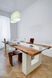 Дизайнерський Кухонний обідній стіл з натурального дерева Loft Design 280x80x75h Білий / Дерево ATL176 ATL176 фото 1