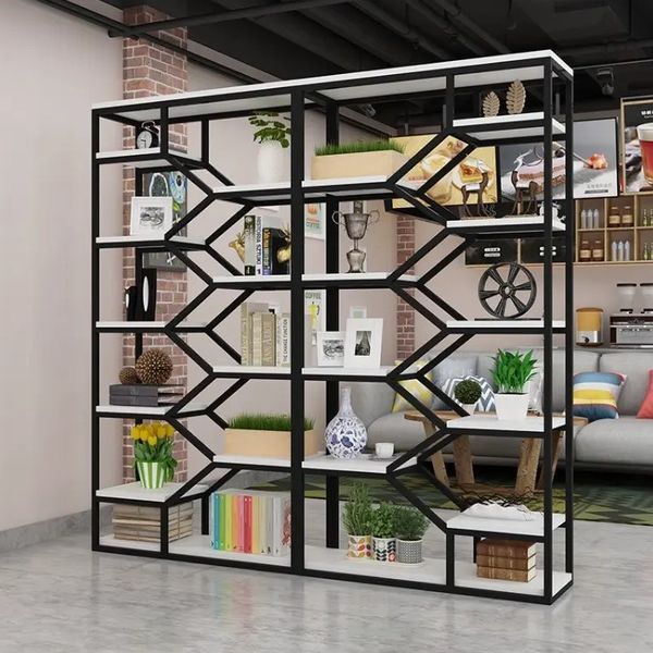 Дизайнерский Стеллаж в стиле Loft Design 100x30x220h Черный/Дерево ATL096 ATL096 фото