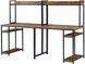 Дизайнерський Письмовий комп'ютерний стіл з полицями Loft Design 240x60x160h Чорний/Дерево ATL722 ATL722 фото 11