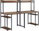 Дизайнерський Письмовий комп'ютерний стіл з полицями Loft Design 240x60x160h Чорний/Дерево ATL722 ATL722 фото 2