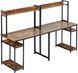 Дизайнерський Письмовий комп'ютерний стіл з полицями Loft Design 240x60x160h Чорний/Дерево ATL722 ATL722 фото 8