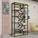 Дизайнерский Стеллаж в стиле Loft Design 100x30x220h Черный/Дерево ATL096 ATL096 фото 1