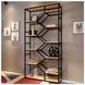 Дизайнерский Стеллаж в стиле Loft Design 100x30x220h Черный/Дерево ATL096 ATL096 фото 6