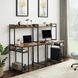 Дизайнерський Письмовий комп'ютерний стіл з полицями Loft Design 240x60x160h Чорний/Дерево ATL722 ATL722 фото 15