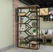 Дизайнерский Стеллаж в стиле Loft Design 100x30x220h Черный/Дерево ATL096 ATL096 фото 10