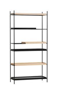 Дизайнерский Стеллаж в стиле Loft Design 100x40x200h Черный/Дерево ATL405 ATL405 фото