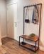 Дизайнерська Підлогова вішалка в стилі Loft Design 110x30x180h Чорний/Дерево ATL123 ATL123 фото