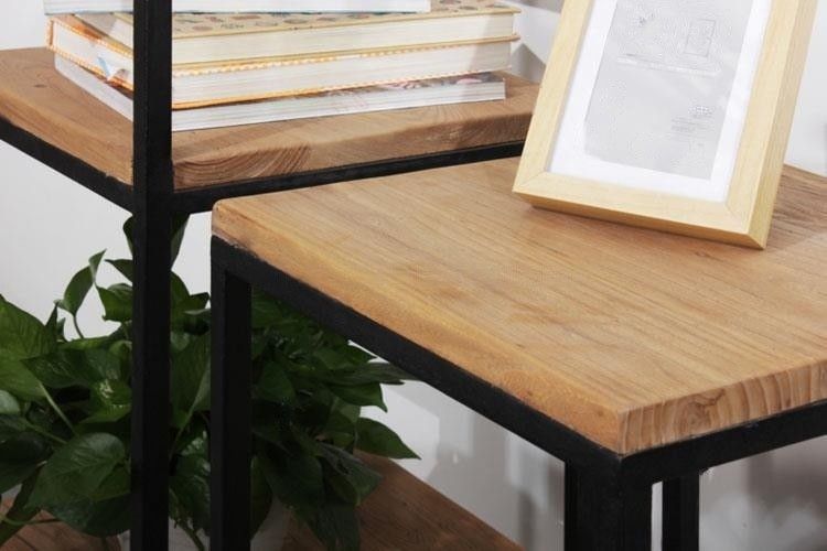 Дизайнерський Стелаж в стилі Loft Design 120x40x120h Чорний/Дерево ATL097 ATL097 фото