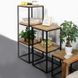 Дизайнерський Стелаж в стилі Loft Design 120x40x120h Чорний/Дерево ATL097 ATL097 фото 3