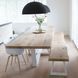 Дизайнерський Кухонний обідній стіл з натурального дерева Loft Design 240x80x75h Білий / Дерево ATL178 ATL178 фото 2
