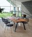 Дизайнерский Кухонный обеденный стол из натурального дерева Loft Design 240x80x75h Черный / Дерево ATL1131 ATL1131 фото 1