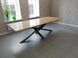 Дизайнерський Кухонний обідній стіл з натурального дерева Loft Design 220x80x75h Чорний / Дерево ATL794 ATL794 фото 3