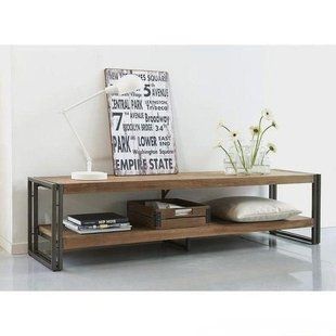Дизайнерська тумба для телевізора в стилі Loft 160х40х40h Сірий/Дерево ATL537 ATL537 фото