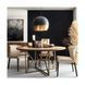 Дизайнерский Кухонный обеденный стол из натурального дерева Loft Design d100x75h Бронза / Дерево ATL1353 ATL1353 фото 1