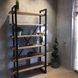 Дизайнерський Стелаж в стилі Loft Design 100x38x210h Чорний/Дерево ATL413 ATL413 фото