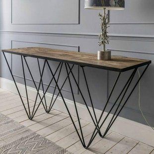 Дизайнерська Барна стійка з натурального дерева Loft Design 150х40х100h Чорний / Дерево ATL322 ATL322 фото