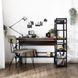 Дизайнерский Письменный компьютерный стол с полками Loft Design 160x60x160h Черный/Дерево ATL724 ATL724 фото