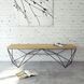 Дизайнерський журнальний стіл в стилі Loft 160x60x50h Чорний/Дерево ATL005 ATL005 фото